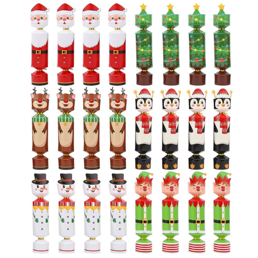 Christmas Cracker 24 Piece Christmas Crackers for Kids Includes Decoration Supplies for Thanksgiving Table Boys Girls Kids