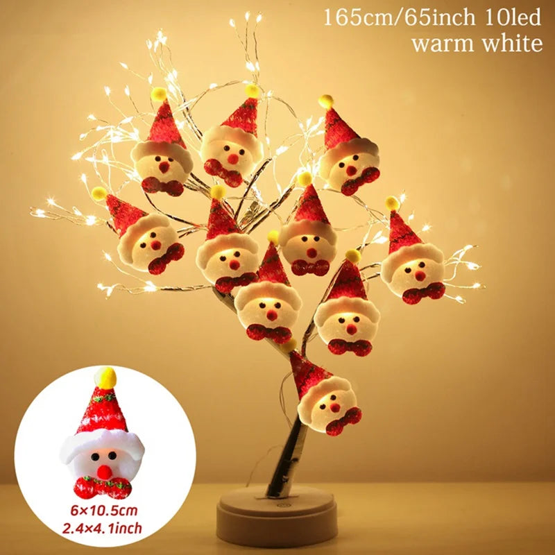 LED Merry Christmas Ornaments Christmas Decorations for Home 2024 Christmas Tree Decorations Xmas Deco Noel New Year 2025 Natal