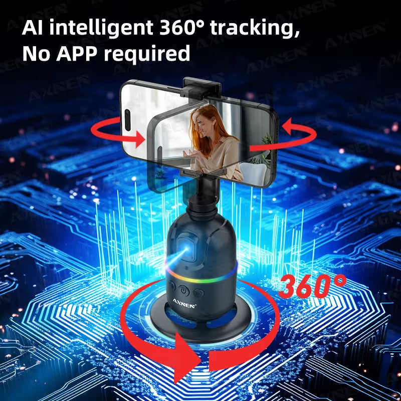 AI P03 Smart Gimbal 360 Auto Face Tracking All-In-One Rotation for Smartphone / Cameras / Action Cam Video Vlog Recording
