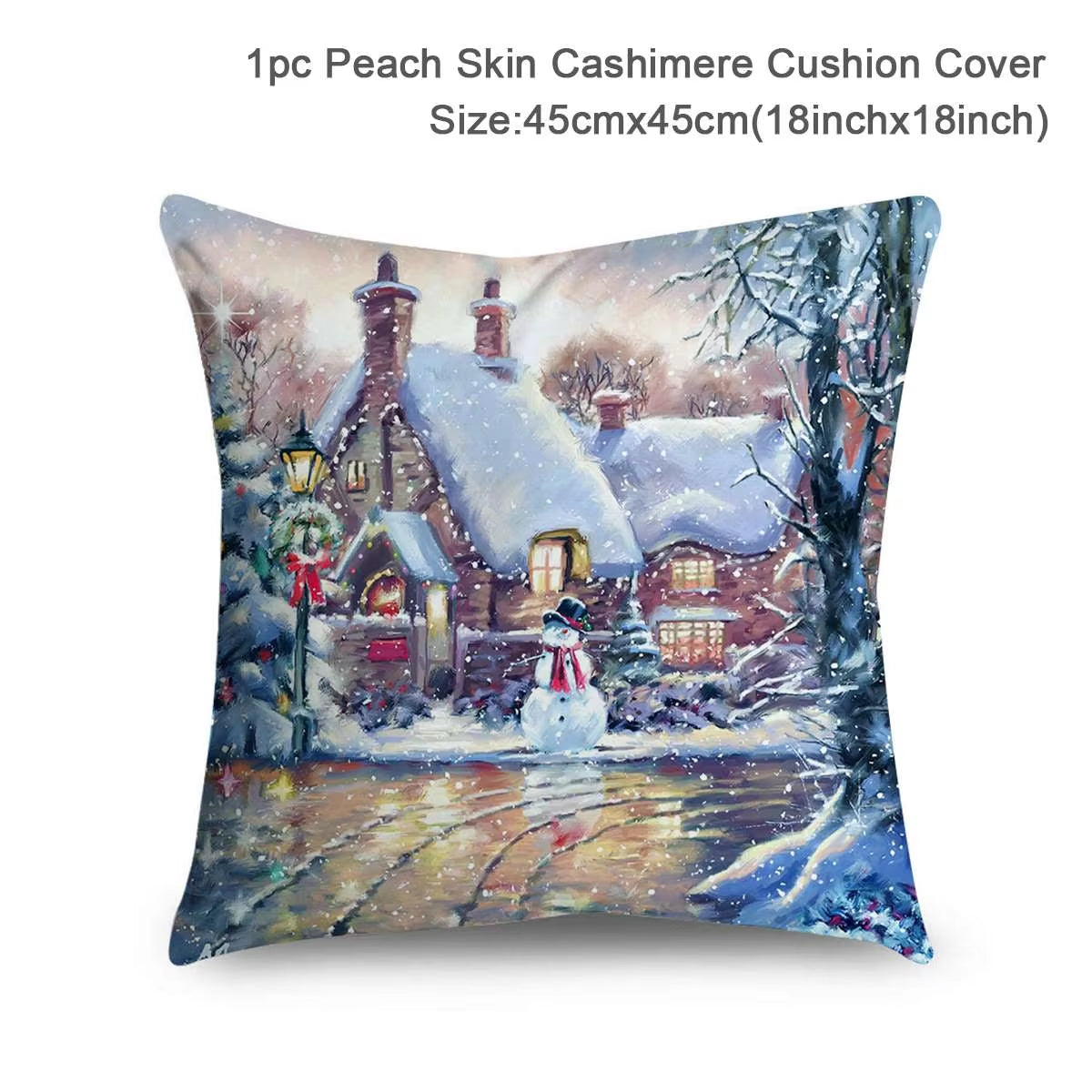 Merry Christmas Cushion Cover Santa Claus Elk Christmas Decoration for Home 2024 Christmas Ornaments Natal Navidad New Year 2023