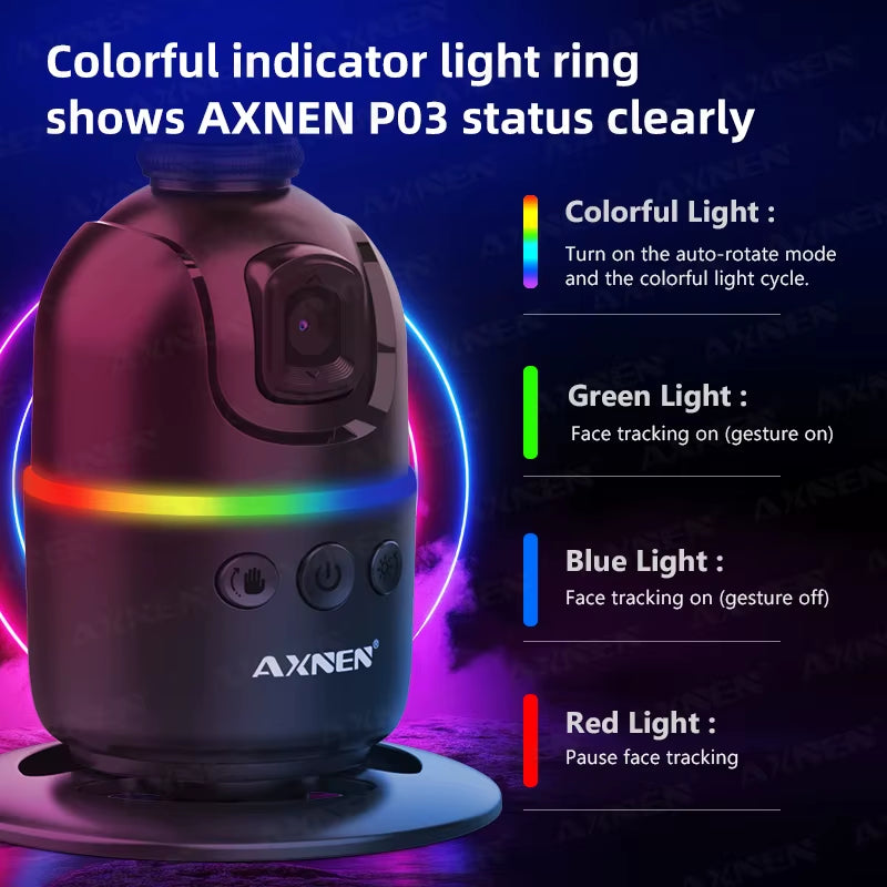 AI P03 Smart Gimbal 360 Auto Face Tracking All-In-One Rotation for Smartphone / Cameras / Action Cam Video Vlog Recording