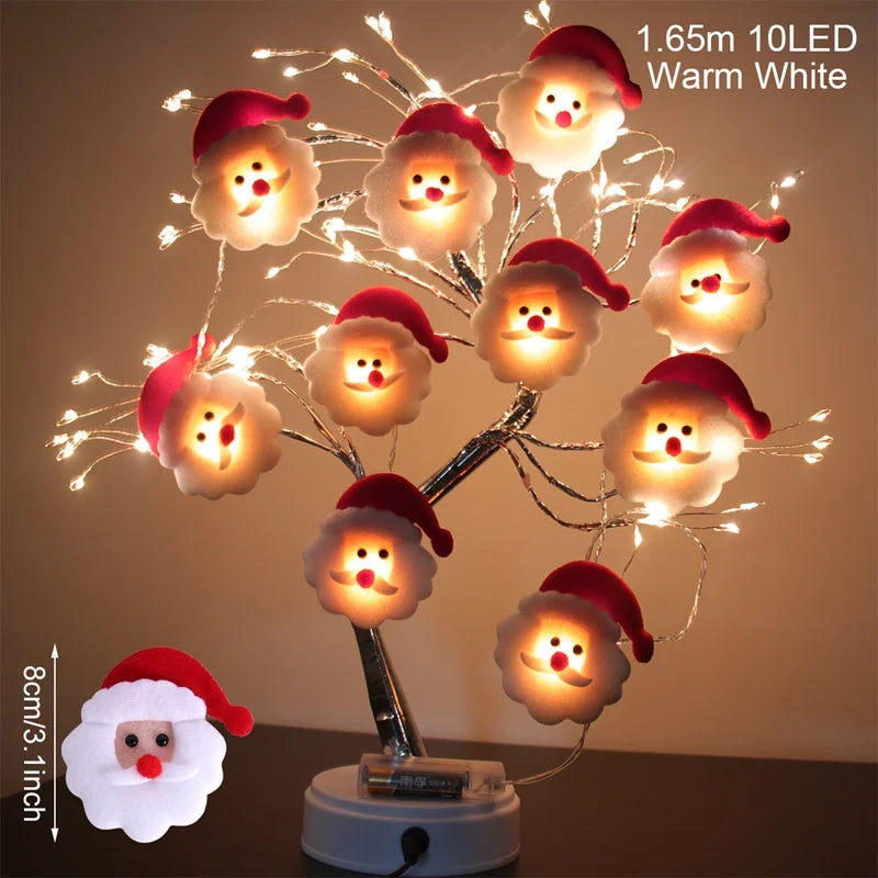 LED Merry Christmas Ornaments Christmas Decorations for Home 2024 Christmas Tree Decorations Xmas Deco Noel New Year 2025 Natal