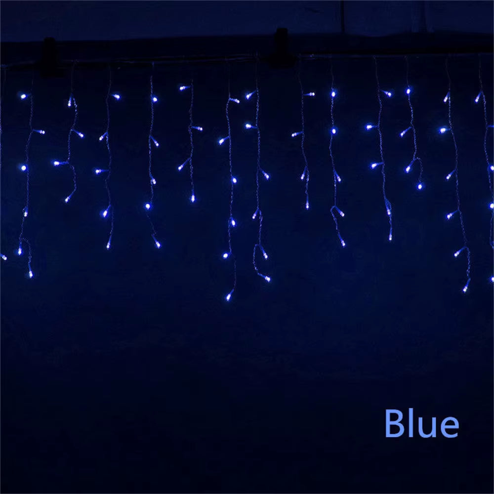 Christmas Lights Waterfall Outdoor Decoration 5M Droop 0.4-0.6M Led Lights Curtain String Lights Party Ggarden Eaves Decoration